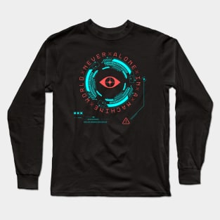 Never alone in a machine world ai sci-fi Long Sleeve T-Shirt